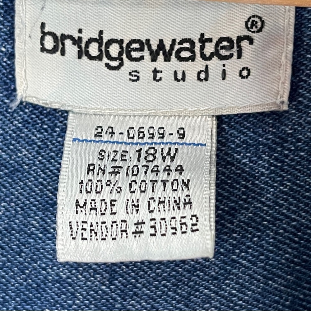 Bridgewater Studios Button-Front Denim Jacket, 18w - image 4